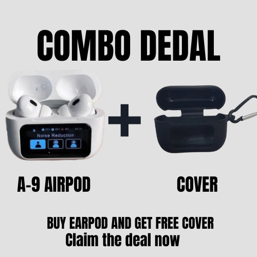 A9 Pro Airpods With Display + Silicon Case