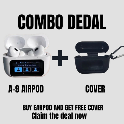 A9 Pro Airpods With Display + Silicon Case